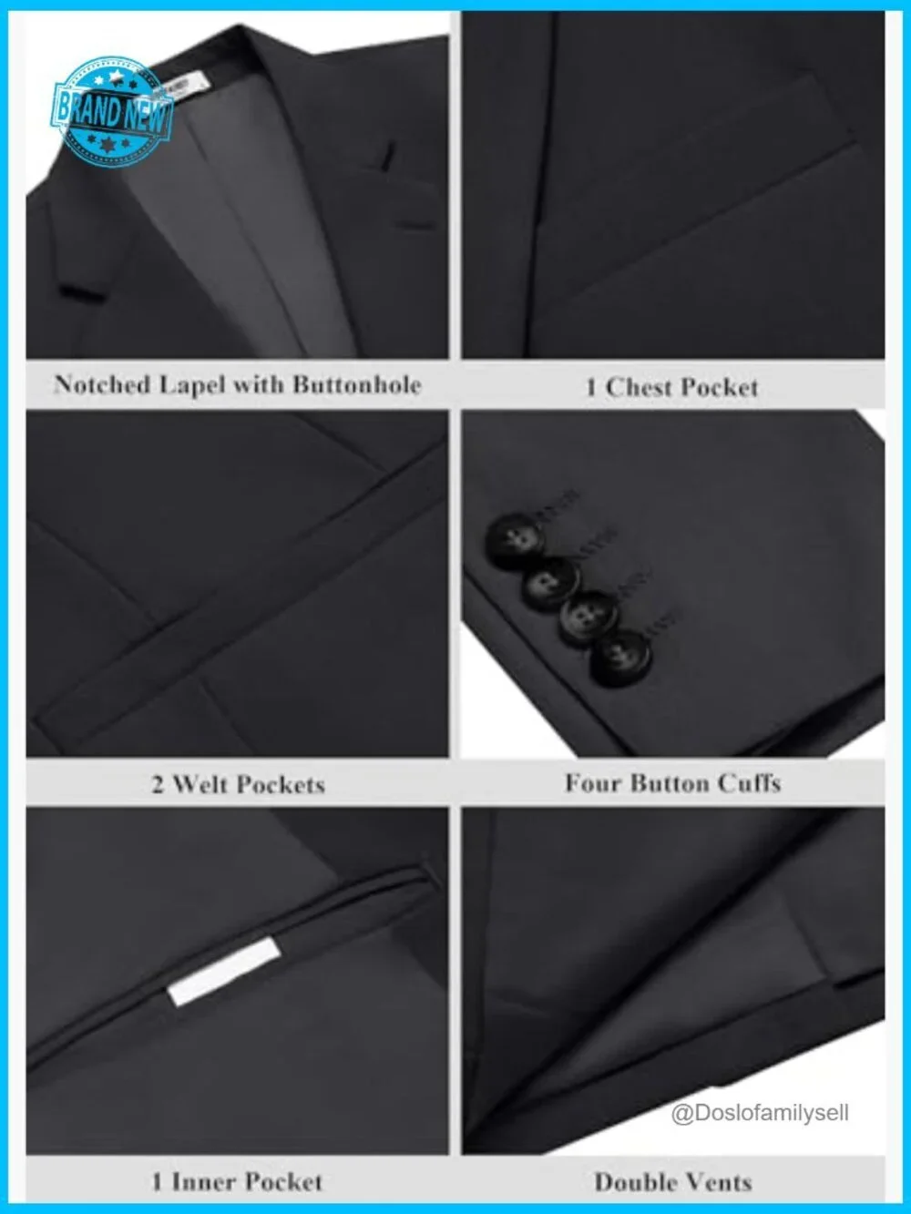 Lightweight Sport Coat Regular Fit Classic Blazer Two Button Casual Business